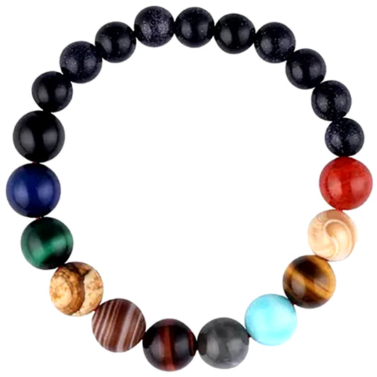 2024 Eight Planets Bead Bracelet Men Natural Stone Universe Yoga Solar Chakra Bracelet for Women Men Jewelry Gifts Drop Shipping