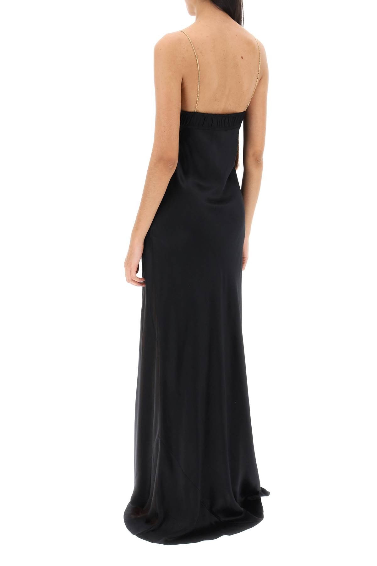 long satin dress