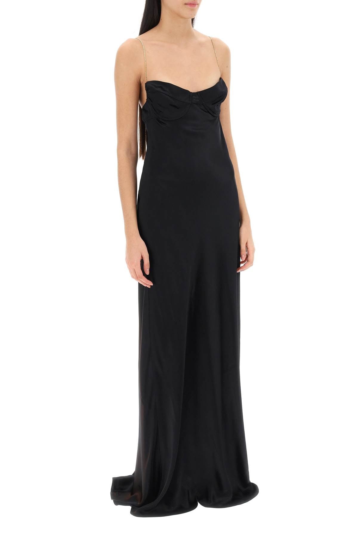 long satin dress
